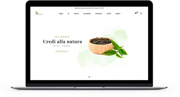 Sito ecommerce Tea World Shop