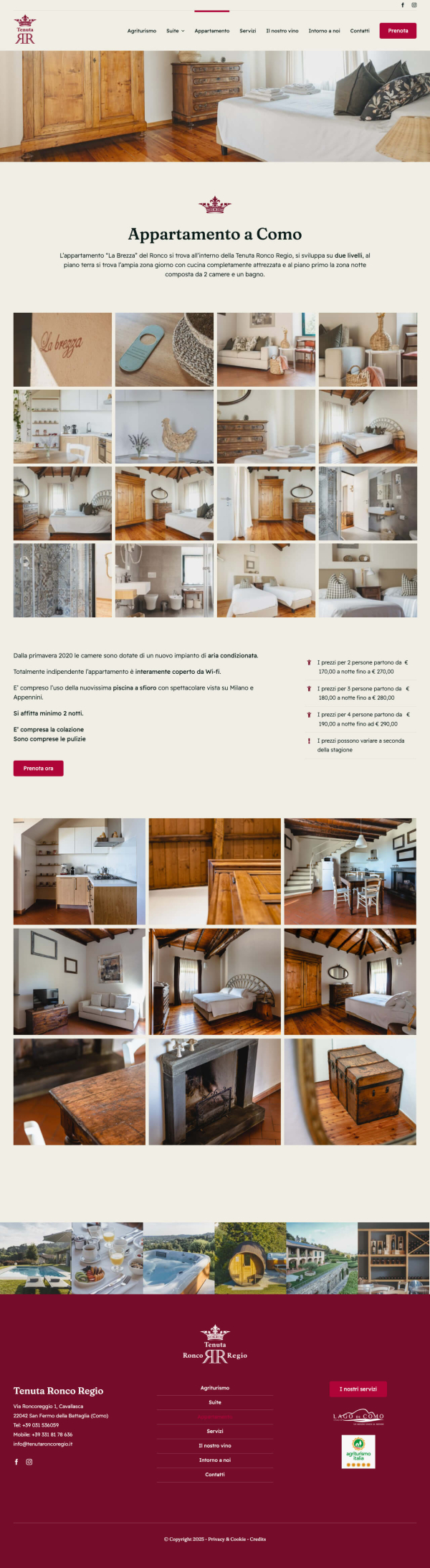 Sito internet BnB Como