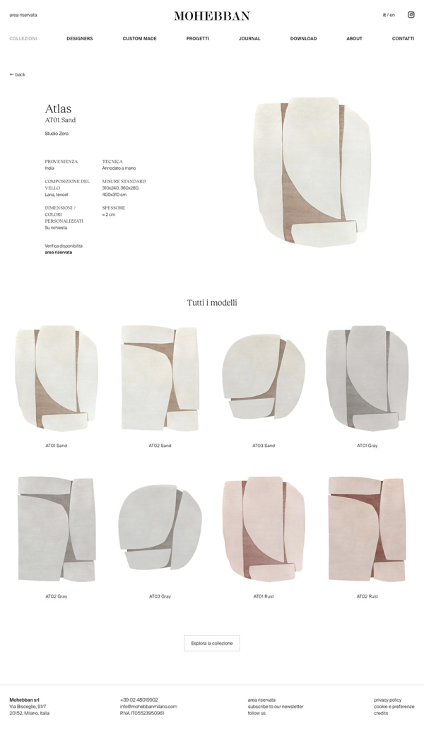 Interfaccia grafica sito web mobili e design