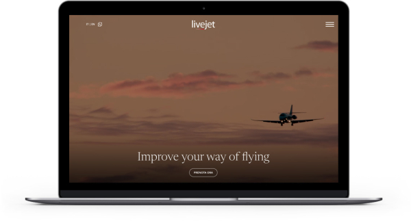 Sviluppo sito web noleggio jet privati Svizzera
